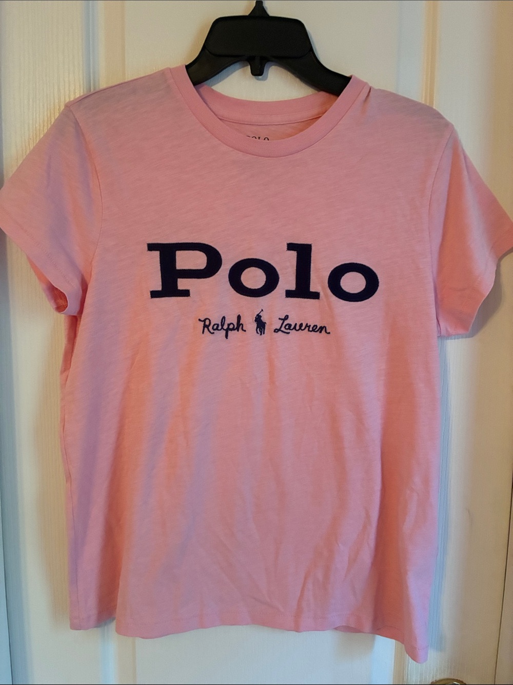 Polo Ralph Lauren Pink & Blue Cotton T-shirt Embroidered Logo Women’s size M